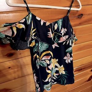 Old Navy brand Hawaiian off the shoulder shirt